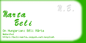 marta beli business card